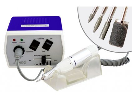 Máy mài móng JD400 - 0-30000ot., xoay phải - trái , với. 4 đầu mày móng