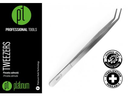 Platinum PLATINUM PROFESSIONAL TOOLS - TWEEZERS - Nhíp cong (Thép không gỉ, thích hợp để khử trùng)