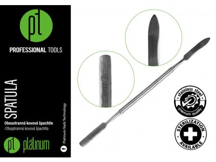 Platinum PLATINUM PROFESSIONAL TOOLS - SPATULA - Thìa kim loại hai đầu (thép không gỉ, thích hơp để khử trung)