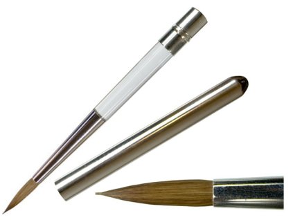 CỌ dành cho ACRYLIC  hình tròn số. 6 lông tự nhiên Kolinsky - gấp lại được (40)