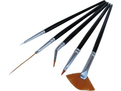 NAIL ART SET - 5 loại cọ khác nhau để trang trí - sơn và gel