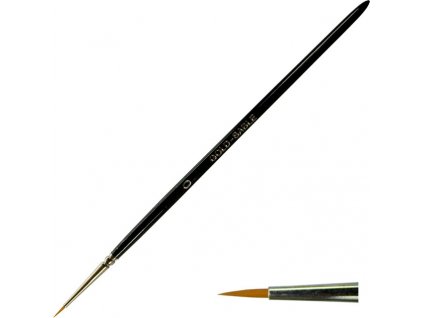 CỌ  hình tròn số. 0 lông nhân tạo -  tay cầm bằng gỗ (47)