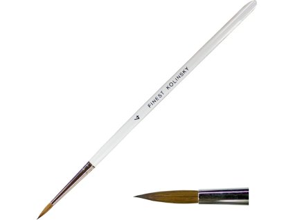 CỌ dành cho ACRYLIC  hình tròn số. 4 lông tự nhiên Kolinsky - tay cầm plexiglass (48)