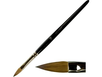 CỌ Hình bầu dục số. 10 lông tự nhiên Kolinsky -  tay cầm bằng gỗ (68)