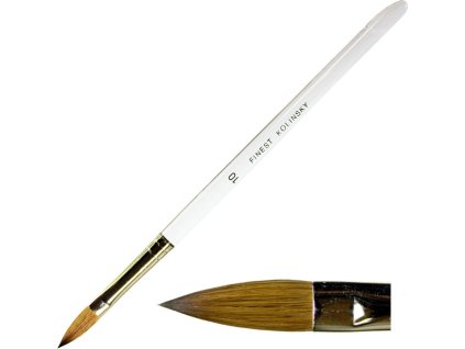 CỌ Hình bầu dục số. 10 lông tự nhiên Kolinsky - tay cầm plexiglass (67)