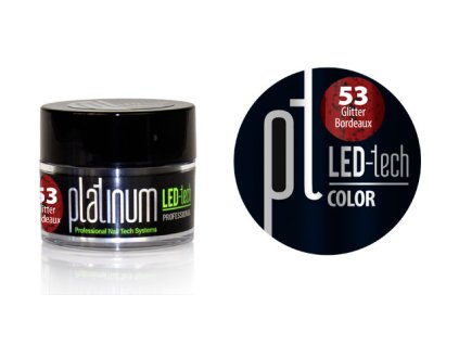 Platinum PLATINUM LED-tech COLOR Glitter Bordeaux (53), 9g