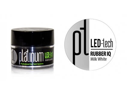 Platinum PLATINUM LED-tech RUBBER IQ Milk White, 9g - Gel rất đàn hồi màu hồng phấn (30 giây LED/120 gi