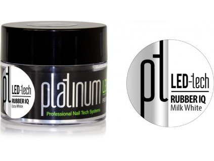 Platinum PLATINUM LED-tech RUBBER IQ Milk White, 40g - Gel rất đàn hồi màu hồng phấn (30 giây LED/120 g