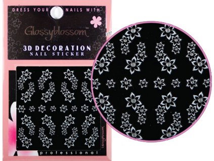 NAIL STICKERS - 3D Shiny Applique - LINE ART (03)