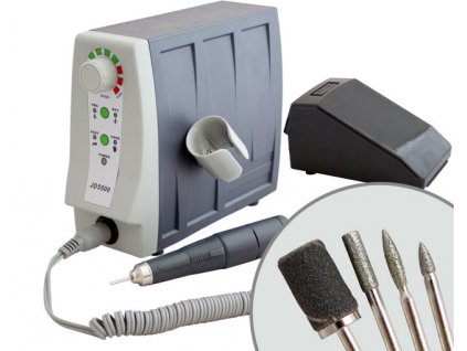 Máy mài móng  JD5500 - 0-35000ot., quay phải - trái , bàn đạpl,với. 4 đầu mày móng