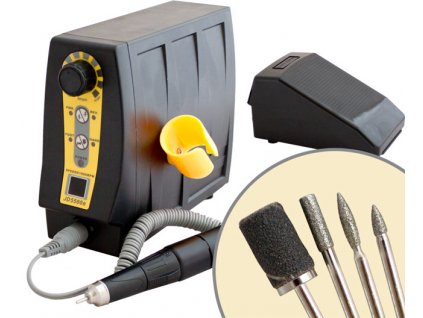 Máy mài móng JD5500B - 0-35000ot., quay phải - trái , bàn dạp, display, với. 4 đầu mày móng