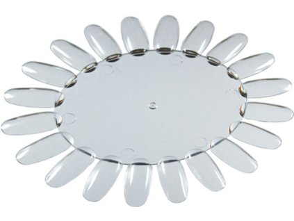 Vzorník na zdobení oválný, plastový, čirý, 20 pozic