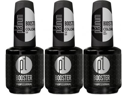 Platinum BỘ PRO LED-tech BOOSTER COLOR 3x15ml - Top +  DRY Top EXTRA BÓNG + DRY MATT Top NHÌN MƯỢT MÀ