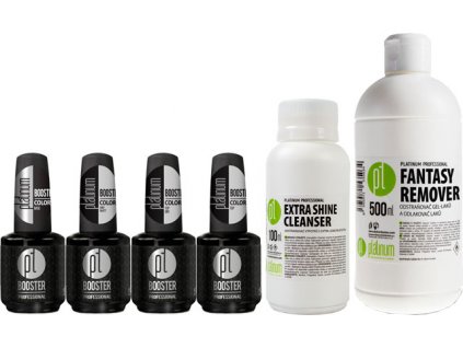 Platinum BỘ PRO LED-tech BOOSTER COLOR Base +Top +DRY Top +DRY MATT Top +Extra Shine Clean. +Fantasy Rem.