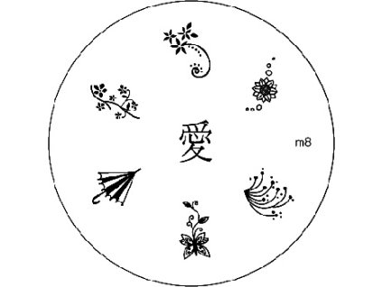 Konad BÁN GẢI PHÓNG - Khuân mẫu in trang trí M8