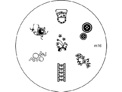 Konad BÁN GẢI PHÓNG - Khuân mẫu in trang trí M16