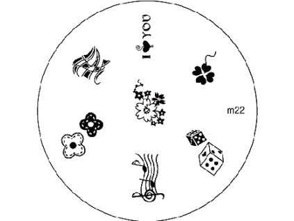 Konad BÁN GẢI PHÓNG - Khuân mẫu in trang trí M22