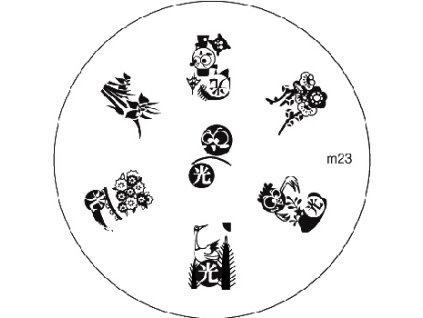 Konad BÁN GẢI PHÓNG - Khuân mẫu in trang trí M23