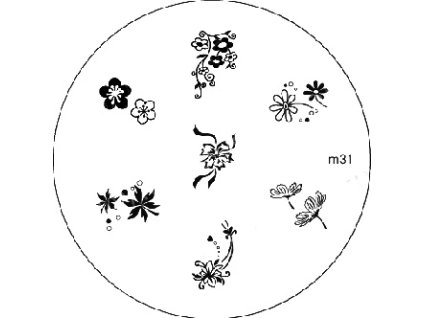 Konad BÁN GẢI PHÓNG - Khuân mẫu in trang tríM31