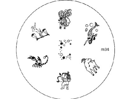 Konad BÁN GẢI PHÓNG - Khuân mẫu in trang trí M34