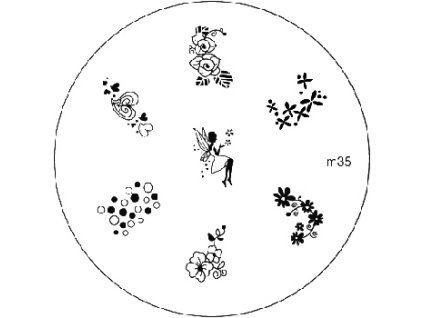 Konad BÁN GẢI PHÓNG - Khuân mẫu in trang trí M35
