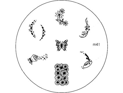 Konad BÁN GẢI PHÓNG - Khuân mẫu in trang trí  M41