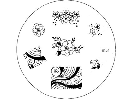 Konad BÁN GẢI PHÓNG - Khuân mẫu in trang trí M51