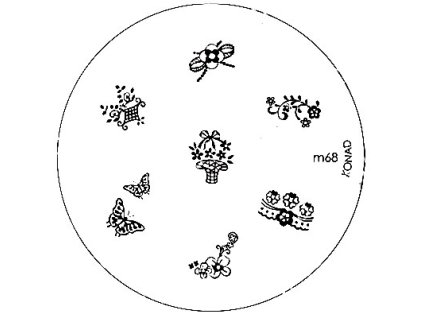 Konad BÁN GẢI PHÓNG - Khuân mẫu in trang trí M68