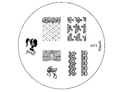 Konad BÁN GẢI PHÓNG - Khuân mẫu in trang trí M71