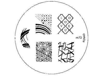 Konad BÁN GẢI PHÓNG - Khuân mẫu in trang trí M72