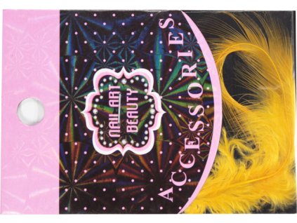 lông vũ đẻ trang trí - màu vàng (2)