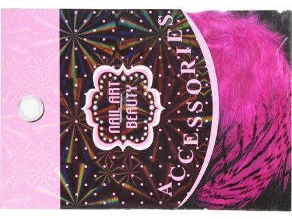 lông vũ đẻ trang trí - màu hồng có sọc (7)