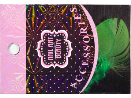 lông vũ đẻ trang trí - màu xanh lá cây có hình (24)