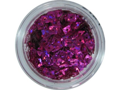 Squares with hole - holographic fuchsia (02/913L)
