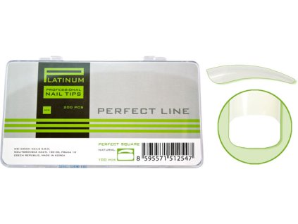 Platinum Nail tips PERFECT SQUARE - móng tip thẳng, phần dán lớn - NATURAL mix 200c