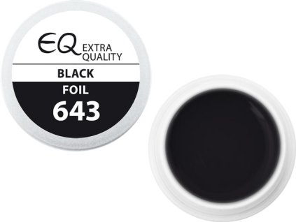 EBD 643 - Extra Quality UV Foil Gel - BLACK, 5g (silver line)