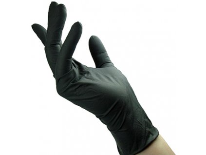 Găng tay Latex không bột MÀU ĐEN - kích thước M, 100c