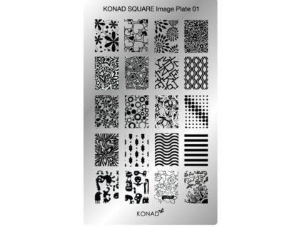Konad Khuân mẫu in trang trí  SQUARE 1
