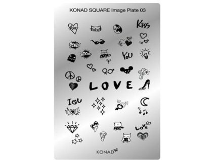 Konad BÁN GẢI PHÓNG - Khuân mẫu in trang trí SQUARE 3