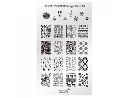 Konad Khuân mẫu in trang trí SQUARE 10
