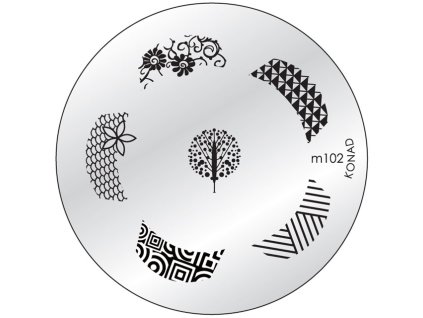 Konad BÁN GẢI PHÓNG - Khuân mẫu in trang trí M102