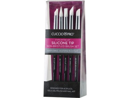 CUCCIO Bộ cọ silicone dùng cho acrylic, gel, sơn-gel và vẽ móng
