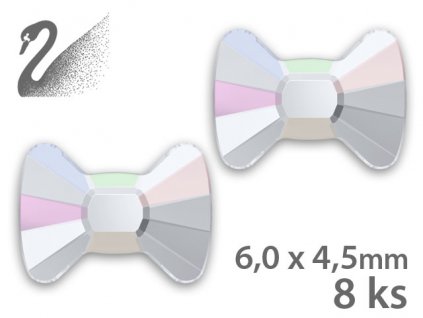 Swarovski Swarovski Overlays - Bow Tie - Crystal AB (đá mài, kích thước 6.0 x 4.5mm) gói 8c