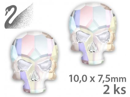 Swarovski Swarovski Overlays - Skull - Crystal Light Chrome (đá mài, kích thước 10x7,5mm) gói 2c