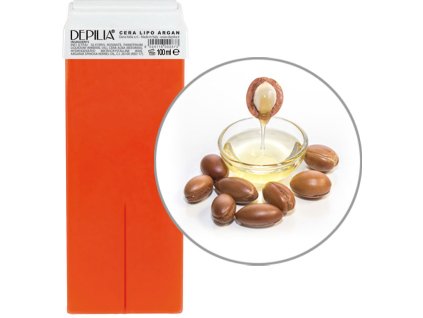 Depilia Liposoluble Wax - Wax tẩy lông - roll-on, đầu to, 100ml - Dầu argan
