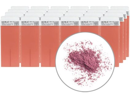 Depilia Liposoluble Wax - Bộ tẩy lông - roll-on, đầu to, 24c x 100ml -  Titanium Dioxid