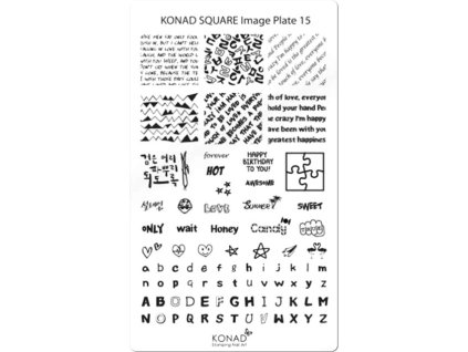 Konad Khuân mẫu in trang trí SQUARE 15