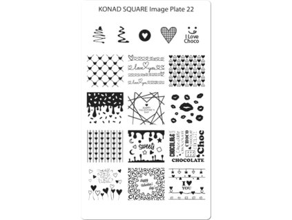 Konad Khuân mẫu in trang trí SQUARE 22