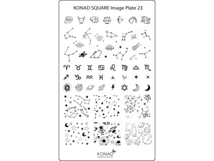 Konad Khuân mẫu in trang trí SQUARE 23