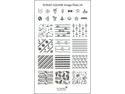 Konad Khuân mẫu in trang trí SQUARE 24